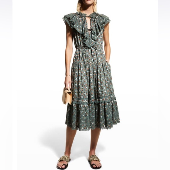 Ulla Johnson Dresses & Skirts - Ulla Johnson Floral Yvette Midi Dress Sz 6
